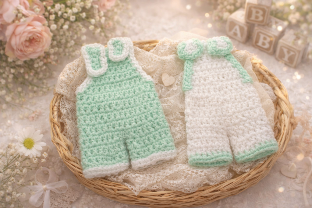 Lembrancinha em crochê, com sobras de fios.